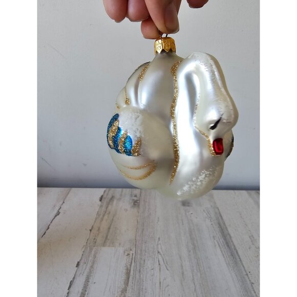polonaise adler gold peacock swan ornament komozja glass Xmas tree - Picture 1 of 10